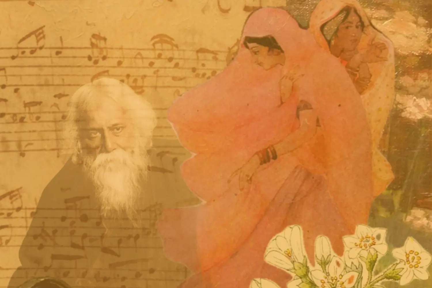 Tagore's The Home and the World collage art